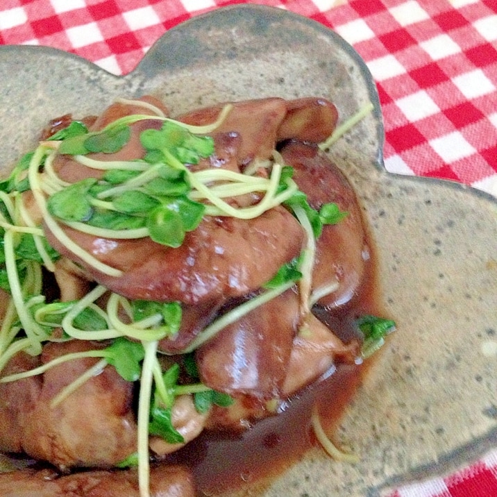 レバーとカイワレ大根のさっぱり煮☆